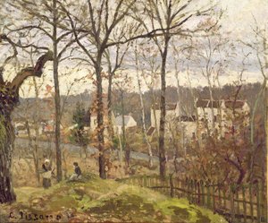 Paisaje de invierno en Louveciennes de Camille Jacob Pissarro